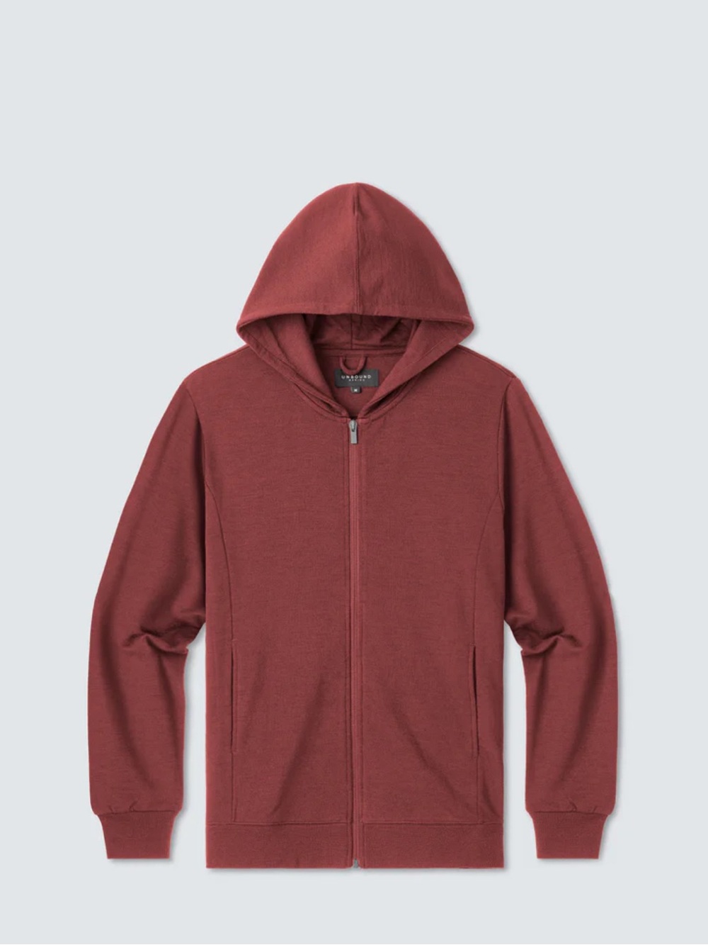 Men's Compact Travel Hoodie Unbound Merino - Red - Medium